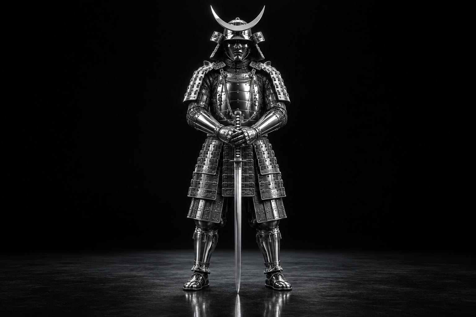FORM chrome Samurai sculpture preview