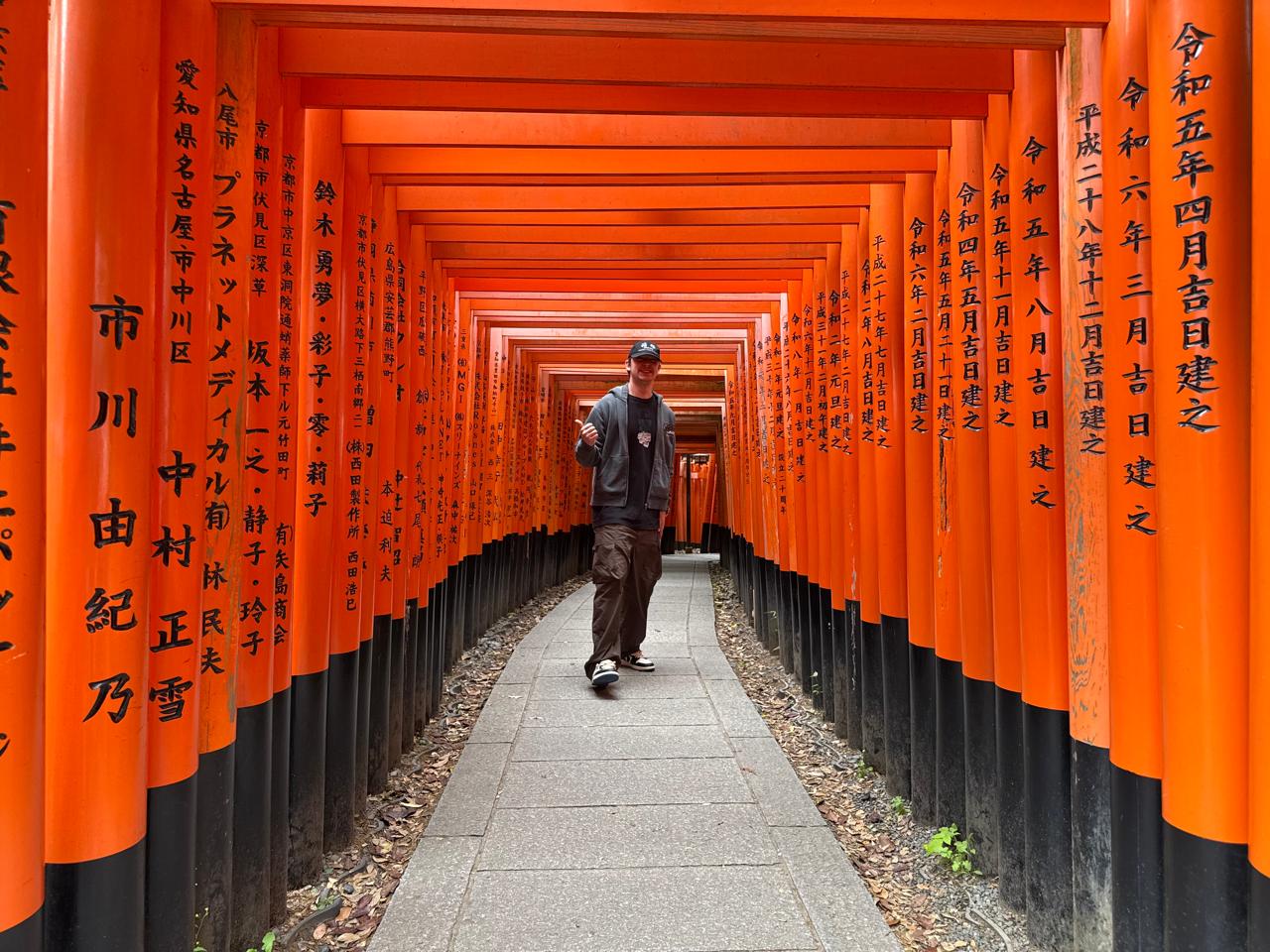 Egor Turalin at Fushimi Inari in Kyoto
